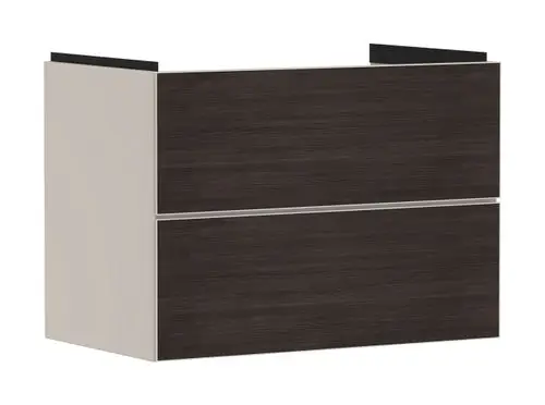 Hansgrohe Waschtischunterschrank in Sandbeige mit zwei Schubkästen, schlichte Formgebung, geeignet für die Montage unter einem Waschtisch.